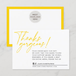 BUSINESS THANK YOU modern ball pen old yellow