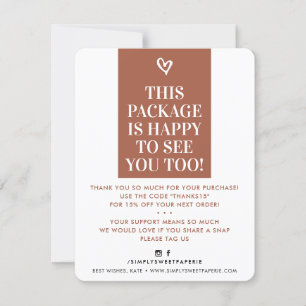BUSINESS THANK YOU modern bold clay brown Card