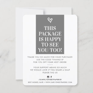 BUSINESS THANK YOU modern bold neutral gray Card