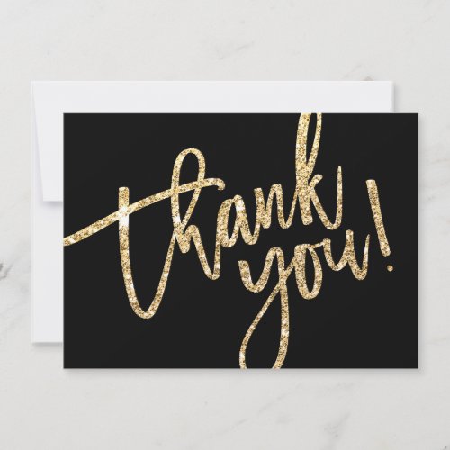 BUSINESS THANK YOU modern insert black gold logo