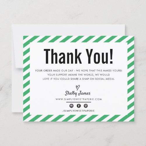 BUSINESS THANK YOU modern minimal green LOGO