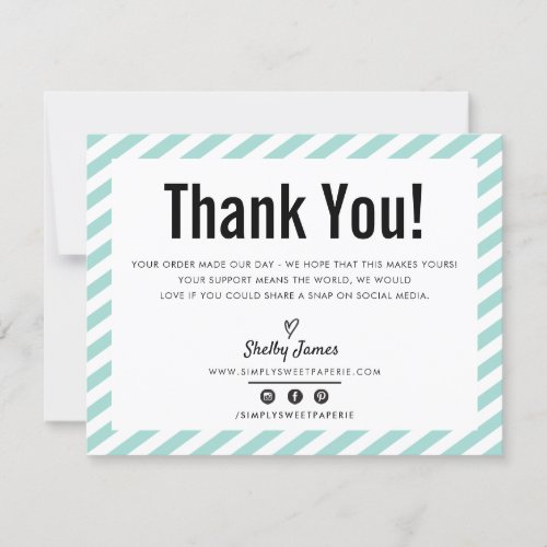 BUSINESS THANK YOU modern minimal mint green LOGO