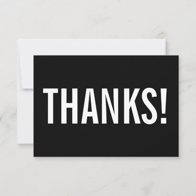 BUSINESS THANK YOU modern minimal order insert Card (Front)