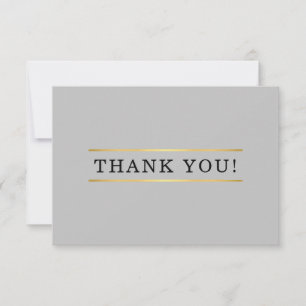 BUSINESS THANK YOU modern minimal order insert Card