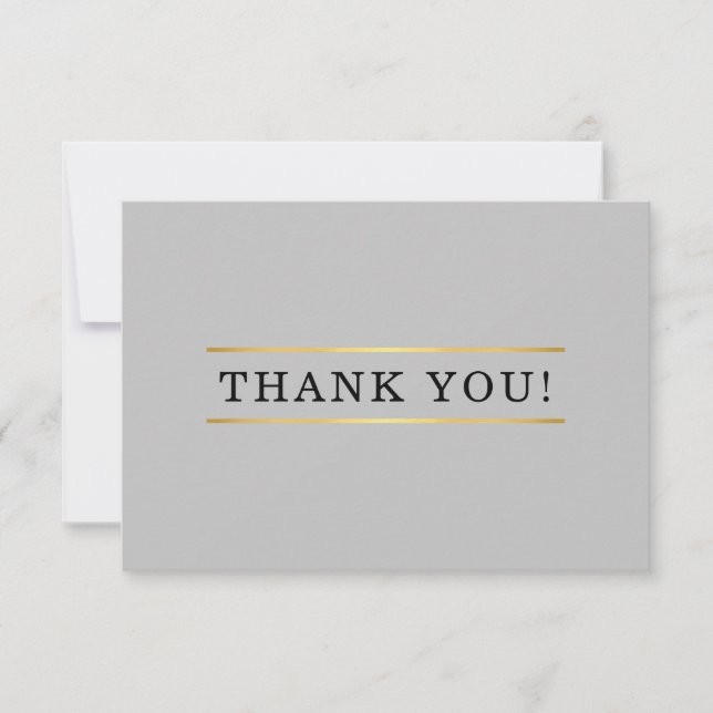 BUSINESS THANK YOU modern minimal order insert Card (Front)