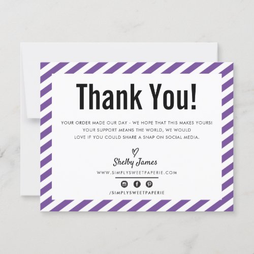 BUSINESS THANK YOU modern minimal purple LOGO