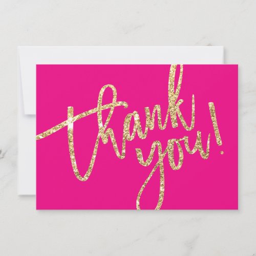 BUSINESS THANK YOU modern script insert pink logo