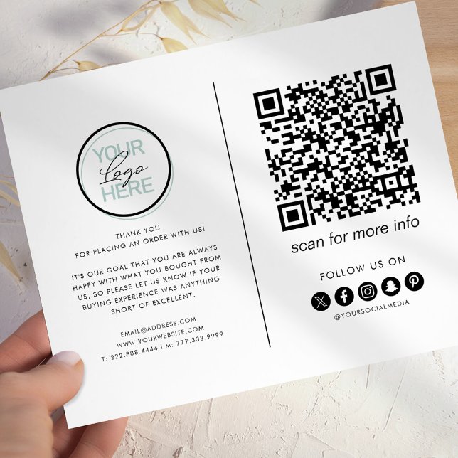 Business Thank You Note QR Code Flyer (Creator Uploaded)
