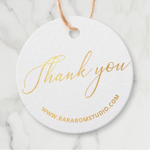 Business Thank you Packaging Gold Foil Favor Tags