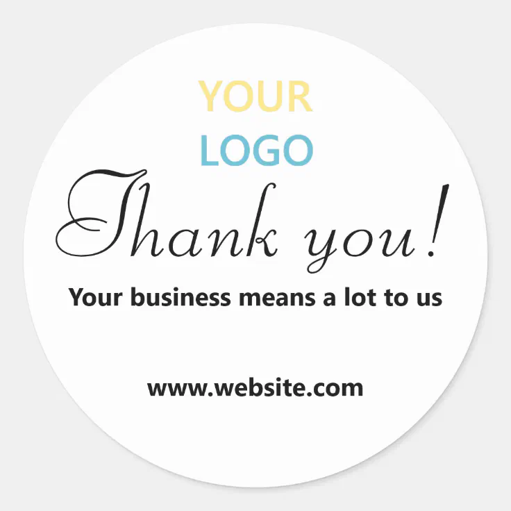 Business Thank You Stickers Zazzle