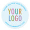 Business Thank You Stickers Custom Logo Light Blue