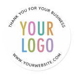 Business Thank You Stickers Custom Logo Round Business Thank You Stickers Custom Logo Round