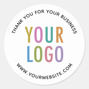 144 x Business logo fully personalised stickers