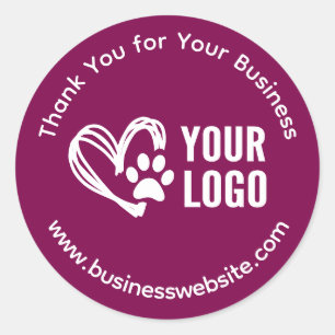 Business Thank You Stickers with Logo 