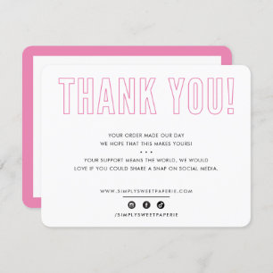 BUSINESS THANK YOU urban masculine candy pink