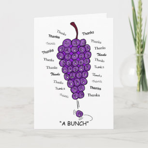 Business Thanks a Bunch Letterpress Thank You Card