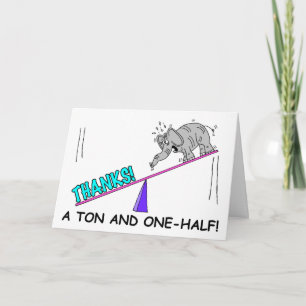 Business Thanks A Ton Letterpress Thank You Card