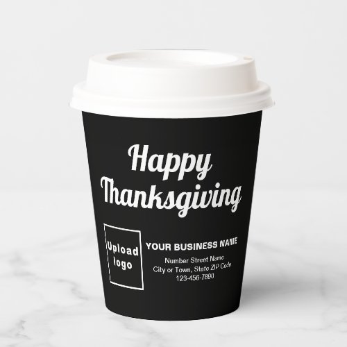 Business Thanksgiving Black Paper Cup