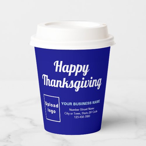 Business Thanksgiving Blue Paper Cup