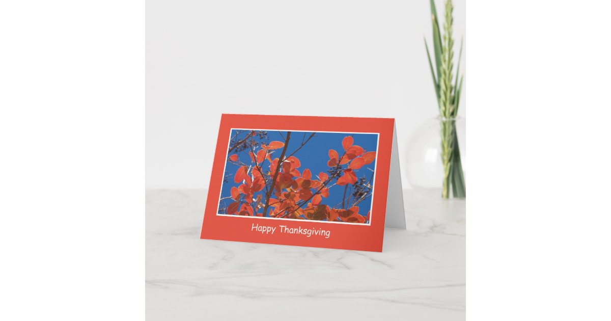 Business Thanksgiving Cards Autumn Leaves Zazzle