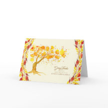 Business Thanksgiving for Customers Autumn Tree