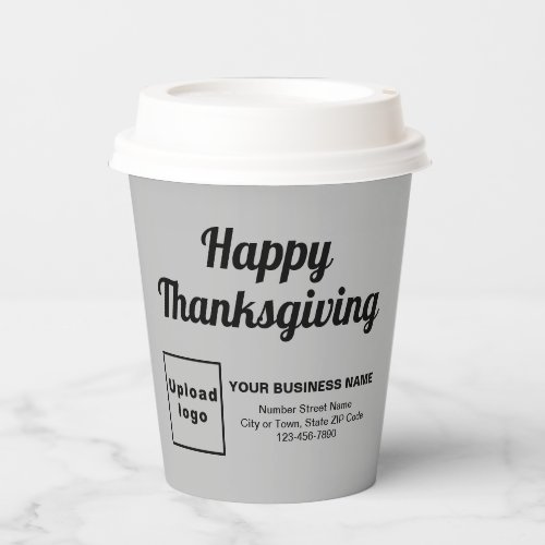 Business Thanksgiving Gray Paper Cup