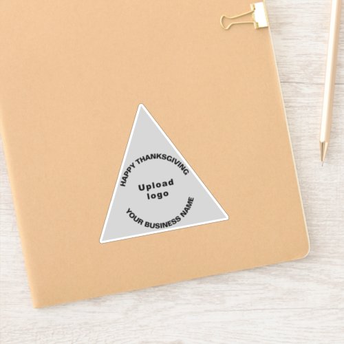 Business Thanksgiving Gray Triangle Vinyl Sticker