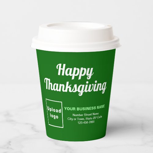 Business Thanksgiving Green Paper Cup