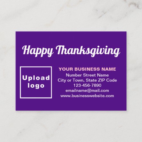 Business Thanksgiving Greeting on Purple Enclosure Card