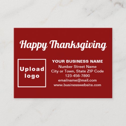 Business Thanksgiving Greeting on Red Enclosure Card