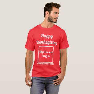 Business Thanksgiving Greeting on Red T-Shirt