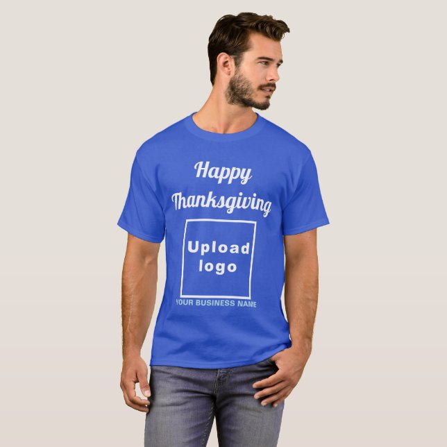 Business Thanksgiving Greeting on Royal Blue T-Shirt (Front Full)