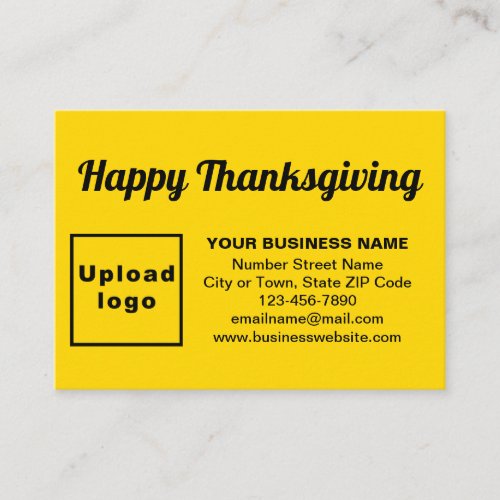 Business Thanksgiving Greeting on Yellow Enclosure Card