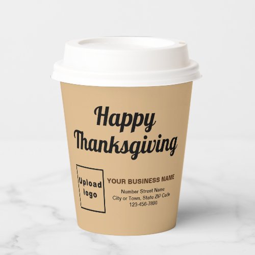 Business Thanksgiving Light Brown Paper Cup