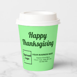 Business Thanksgiving Light Green Paper Cup
