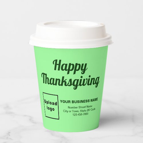 Business Thanksgiving Light Green Paper Cup