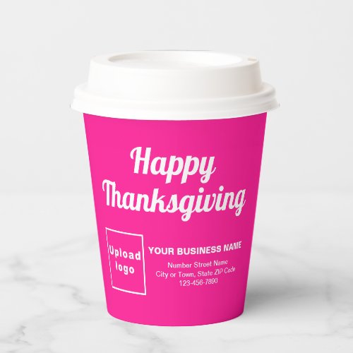 Business Thanksgiving Pink Paper Cup