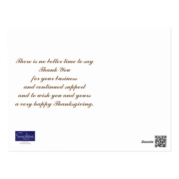 Business Thanksgiving Postcard - Autumn Path