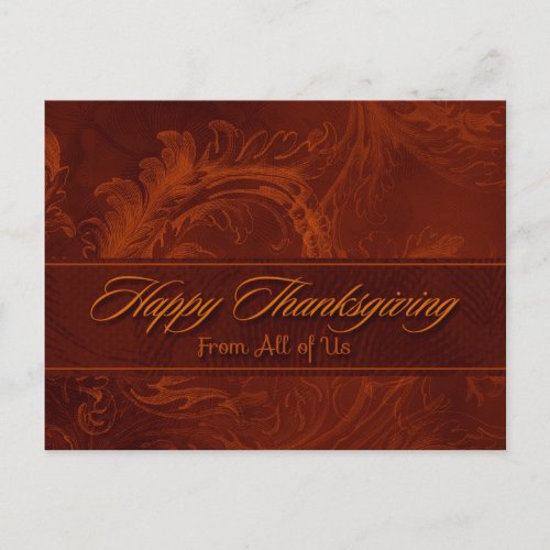 Business Thanksgiving Postcard  From All of Us