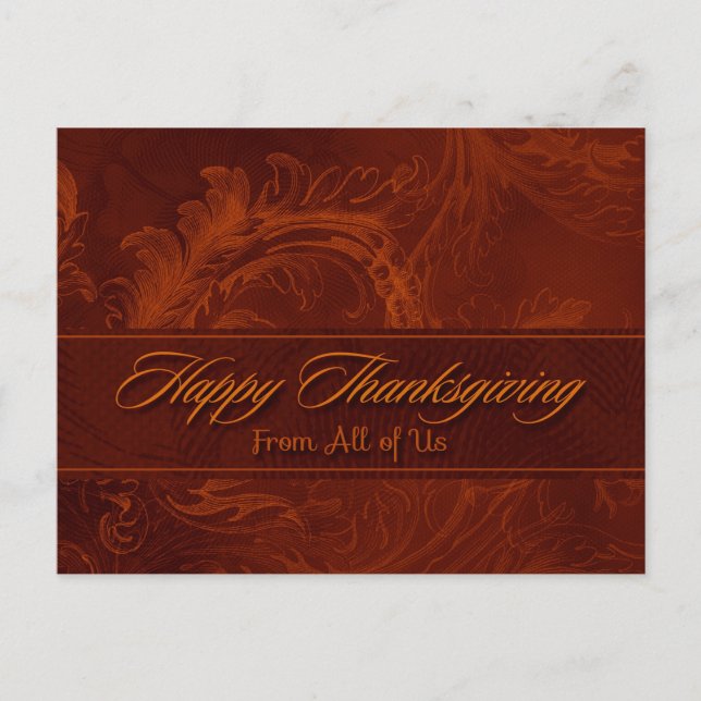 Business Thanksgiving Postcard / From All of Us (Front)