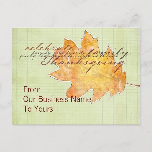 Business Thanksgiving Postcards