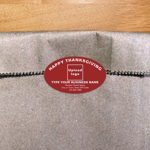 Business Thanksgiving Red Oval Sticker