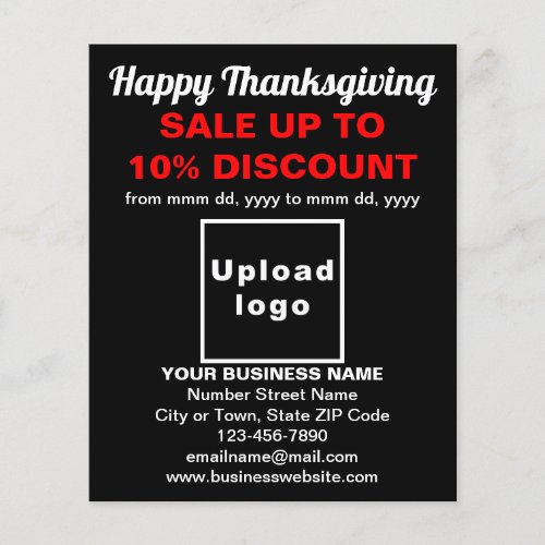 Business Thanksgiving Sale on Black Flyer