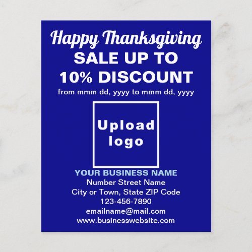 Business Thanksgiving Sale on Blue Flyer