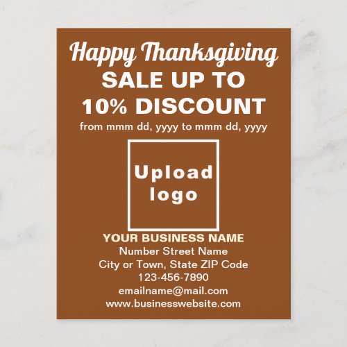 Business Thanksgiving Sale on Brown Flyer