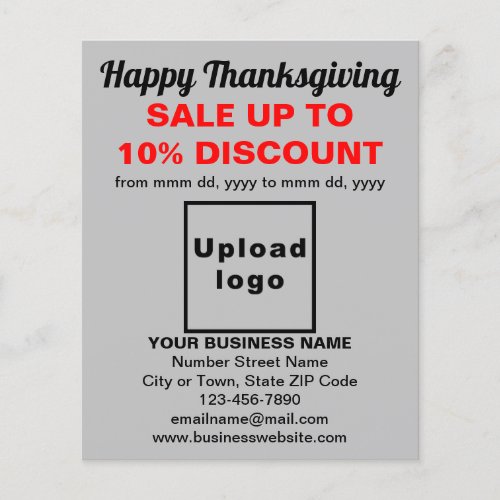 Business Thanksgiving Sale on Gray Flyer