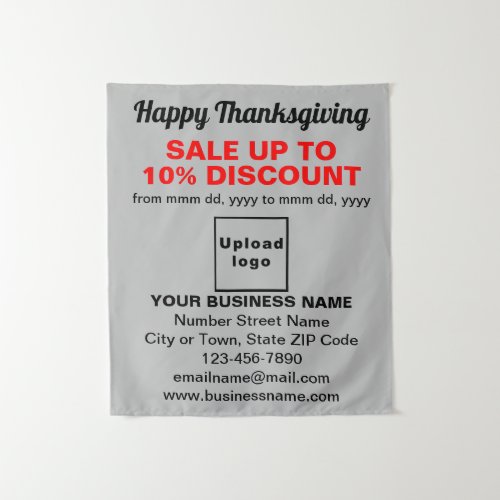 Business Thanksgiving Sale on Gray Tapestry