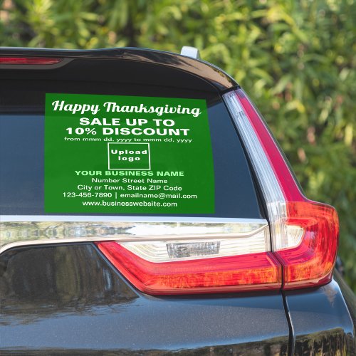 Business Thanksgiving Sale on Green Vinyl Sticker