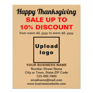 Business Thanksgiving Sale on Light Brown Flyer