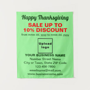 Business Thanksgiving Sale on Light Green Tapestry